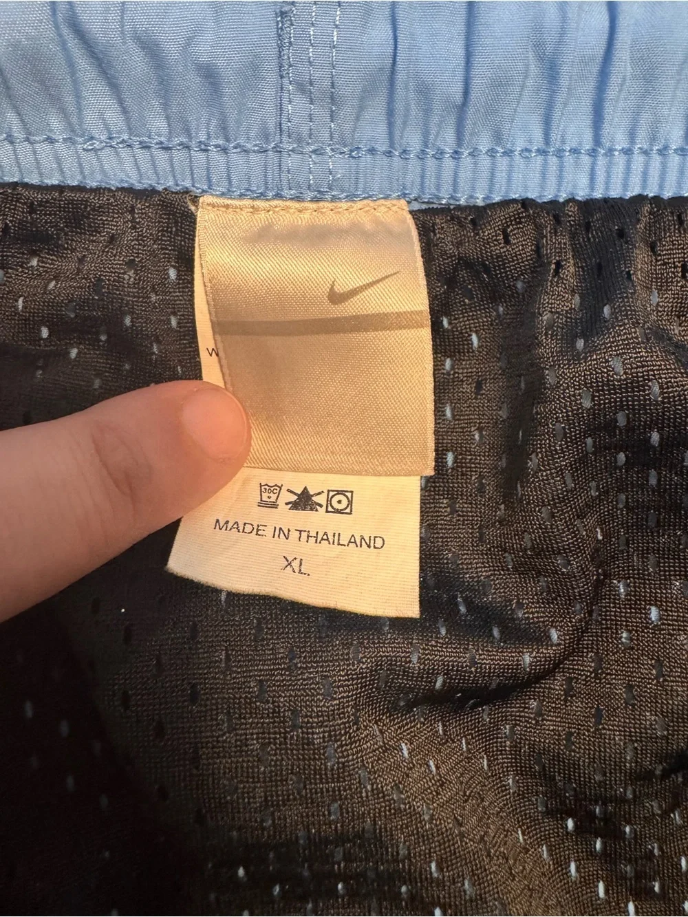 Nike Light Blue Swim Board Shorts with White Drawstring #52